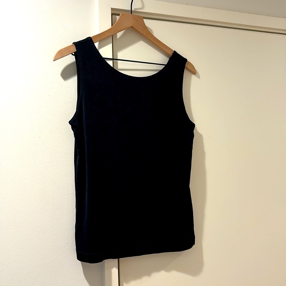 CHICO'S: Travelers Convertible Tank, Size 1, Black - Picture 2 of 6